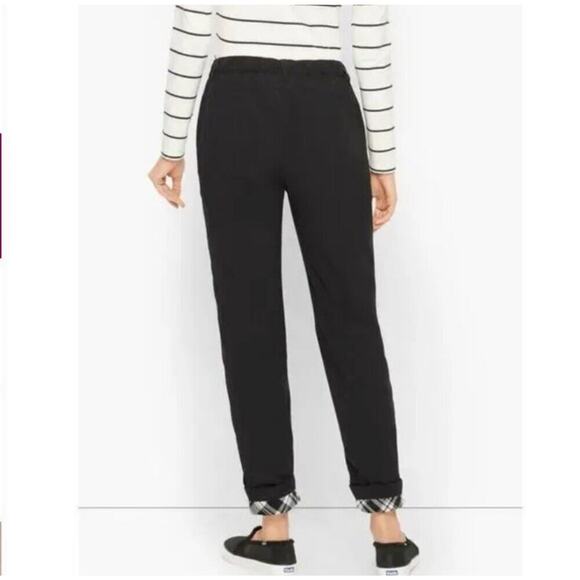 Talbots Fleece Lined Pants Black Softshell Athletic Warm Size 16WP EUC - Picture 3 of 11